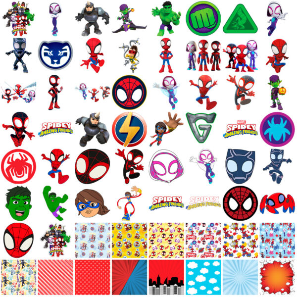 Kit Digital Spidey e Seus Amigos Espetaculares Imagens Png