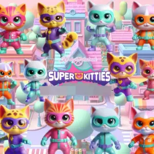 Kit Digital Super Kitties Gatos PNG para Personalizados 45 Kit Digital Super Kitties Gatos PNG para Personalizados