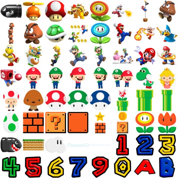 Kit Digital Super Mario Png Imagens Ilustrações P/ Imprimir
