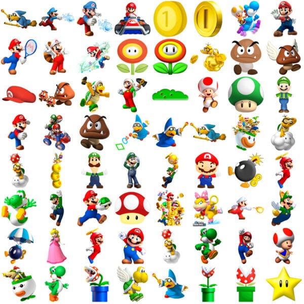Kit Digital Super Mario Png Imagens Ilustrações P/ Imprimir