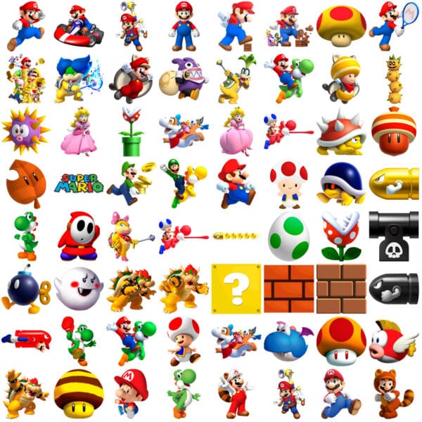 Kit Digital Super Mario Png Imagens Ilustrações P/ Imprimir