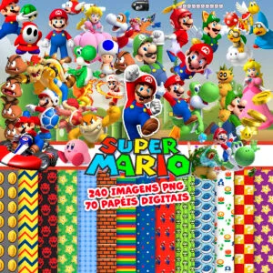 Kit Digital Super Mario Png Imagens Ilustrações P/ Imprimir