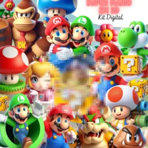 Kit Digital Super Mario PNG para Sublimacao Personalizada 9 Kit Digital Super Mario PNG para Sublimacao Personalizada