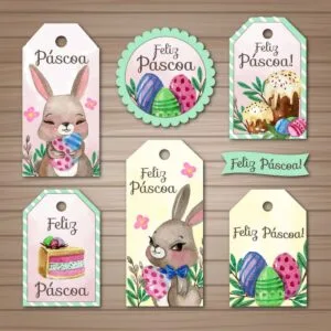 Kit Digital Tags Páscoa 10 Kit Digital Tags Páscoa