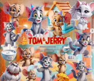 Kit Digital Tom e Jerry para Festas Temáticas em PNG
