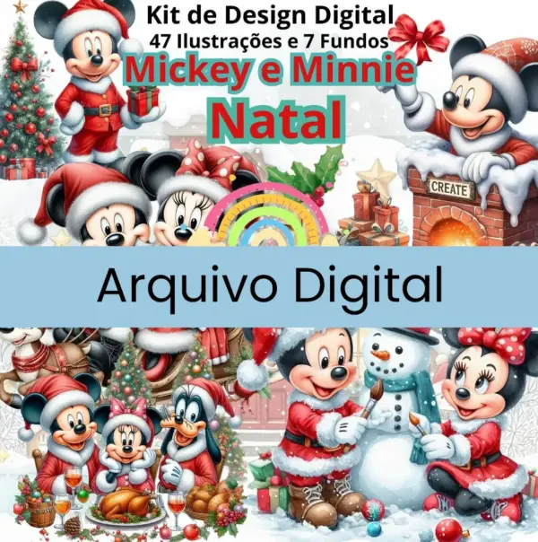 Kit Digital Turma Do Mickey Natal Png Para Personalizacao 2