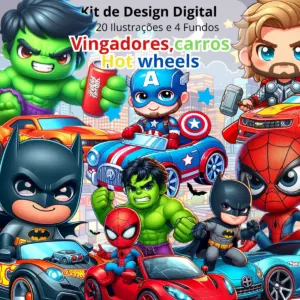 Kit Digital Vingadores Hot Wheels Vetor Cute PNG 17 Kit Digital Vingadores Hot Wheels Vetor Cute PNG