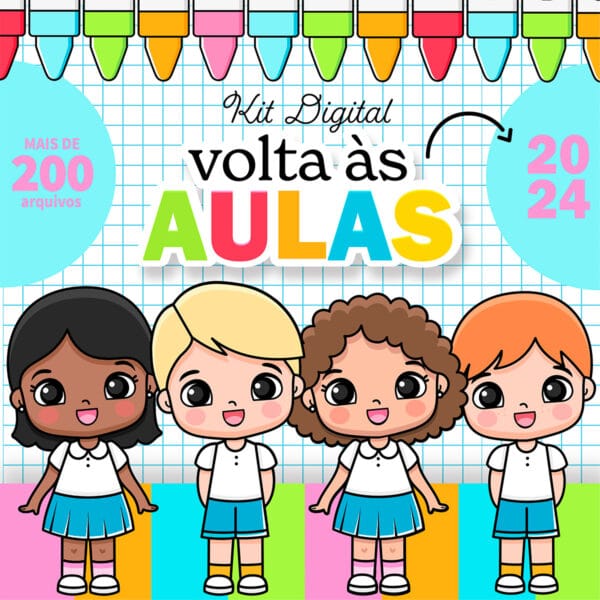 Kit Digital Volta às Aulas +200 Arquivos Para Personalizados