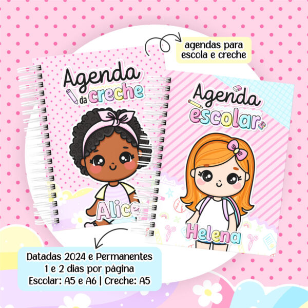 Kit Digital Volta às Aulas 2024 Completo Encadernação e Png