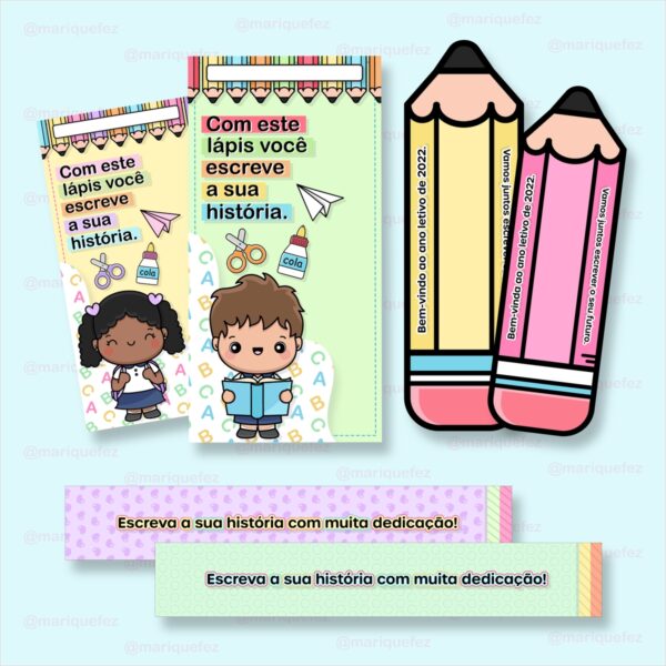 Kit Digital Volta às Aulas 375 Arquivos Ilustrações Aluninhos