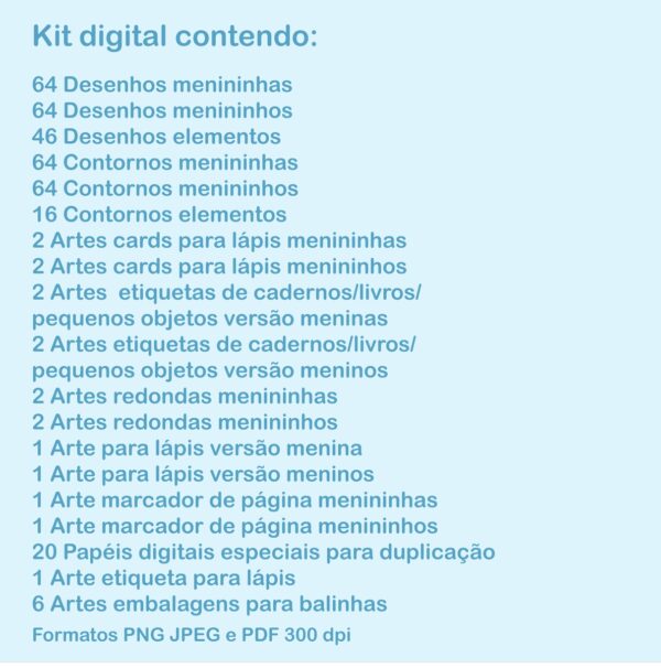 Kit Digital Volta às Aulas 375 Arquivos Ilustrações Aluninhos