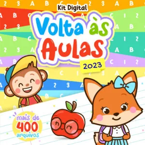 Kit Digital Volta Às Aulas Agendas Ilustrações Cards Balinha
