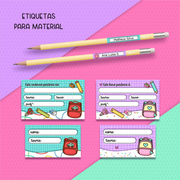 Kit Digital Volta Às Aulas Menino Menina Ilustrações Fofas