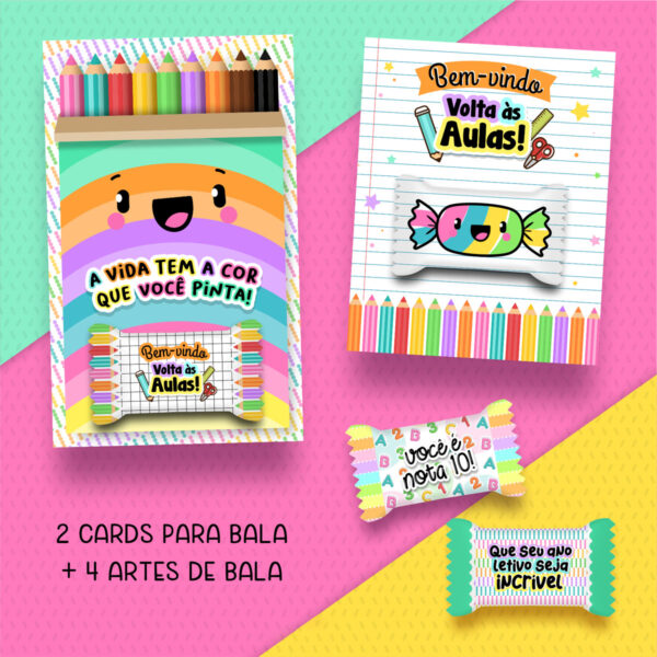Kit Digital Volta Às Aulas Menino Menina Ilustrações Fofas