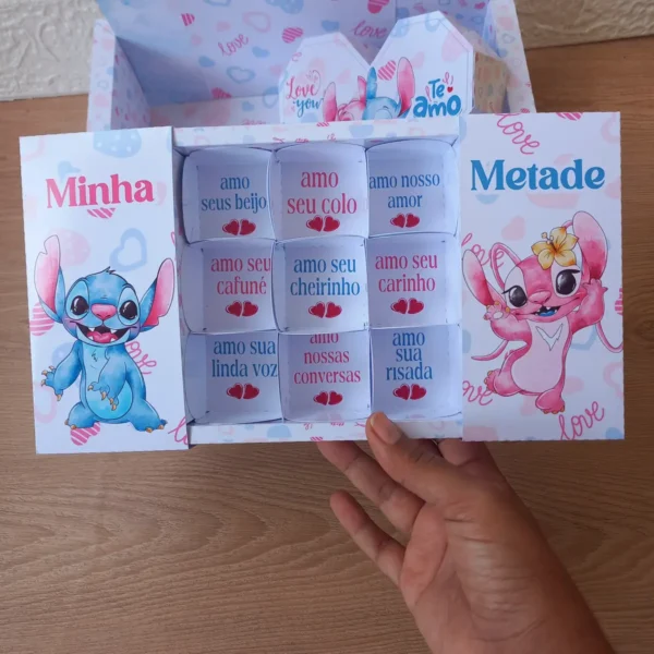 Kit DIY Caixinhas Mimos Dia dos Namorados Stitch PDF