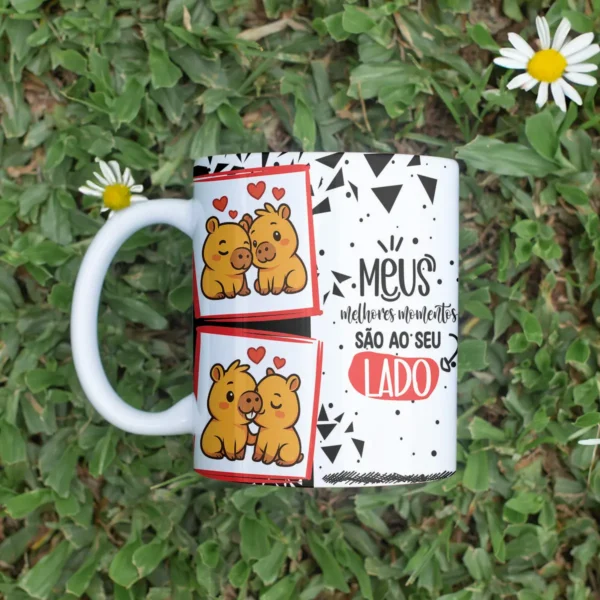 Kit Editável Capivara para Canecas - Dia dos Namorados