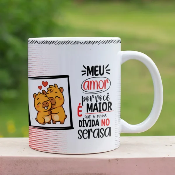 Kit Editável Capivara para Canecas - Dia dos Namorados