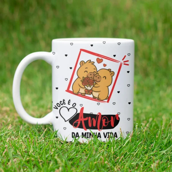 Kit Editável Capivara para Canecas - Dia dos Namorados