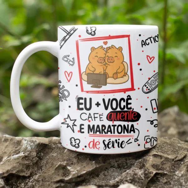 Kit Editável Capivara para Canecas - Dia dos Namorados