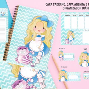 Kit Encadernação Alice - Arquivo Digital 13 Kit Encadernação Alice - Arquivo Digital