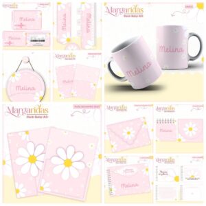 Kit Encadernação Baby Margaridas