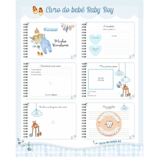 Kit Encadernação Baby Menino