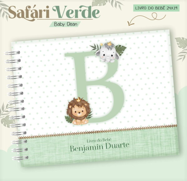 Kit Encadernação Baby Safari Verde Inicial