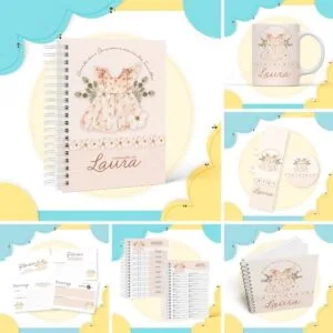 Kit Encadernação Cristã Menina 36 Kit Encadernação Cristã Menina