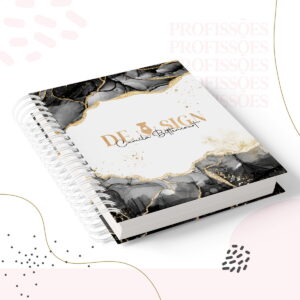 Kit Encadernação Design Feminino - Arquivo Digital 4 Kit Encadernação Design Feminino - Arquivo Digital
