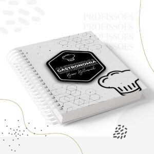 Kit Encadernação Gastronomia Masculino -Arquivo Digital