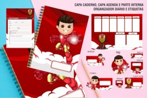 Kit Encadernação Homem de Ferro