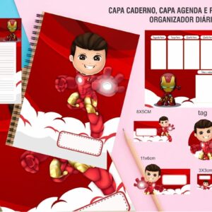 Kit Encadernação Homem de Ferro