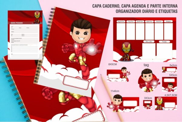 Kit Encadernação Homem de Ferro