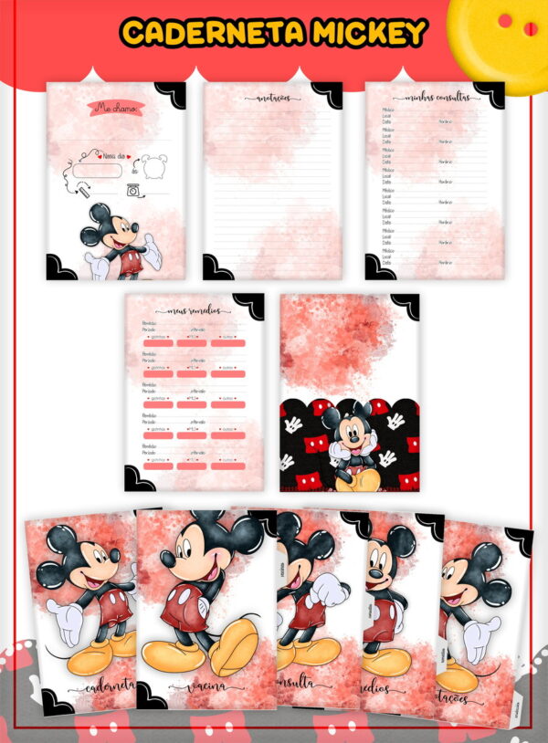 Kit Encadernação Infantil Mickey