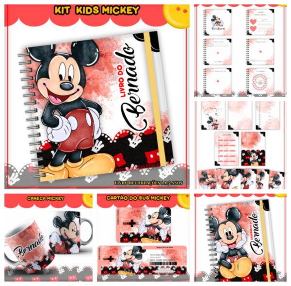 Kit Encadernação Infantil Mickey