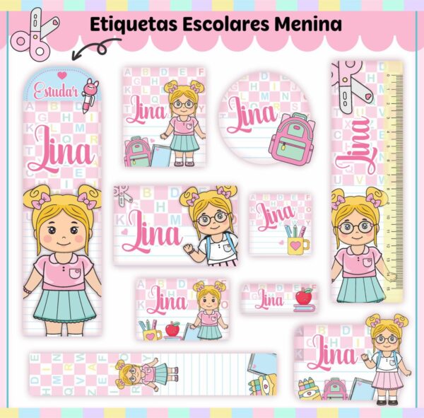 Kit Escolar Aluninhas