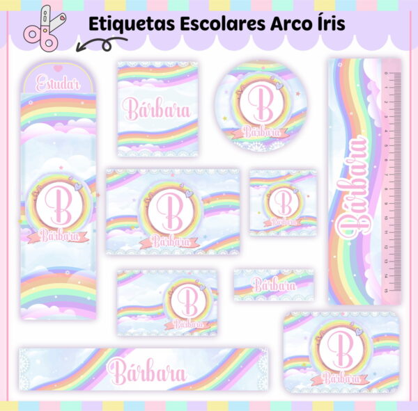 Kit Escolar Arco Íris
