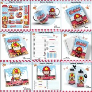 Kit Escolar Bombeiro 11 Kit Escolar Bombeiro