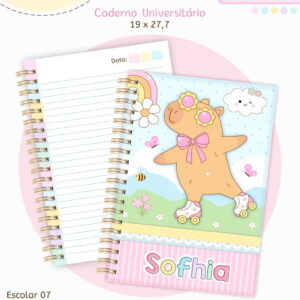 Kit Escolar Capivara Menina - Arquivo Digital