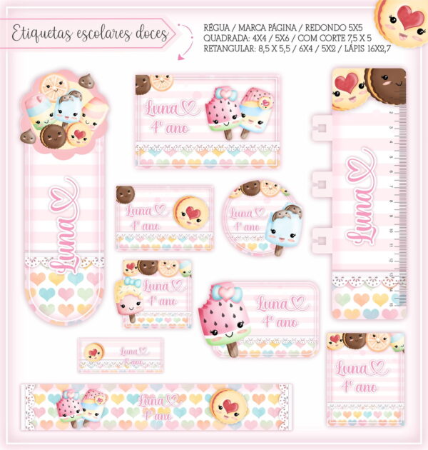 KIT ESCOLAR DOCINHOS CUTE