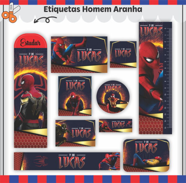 Kit Escolar Homem Aranha
