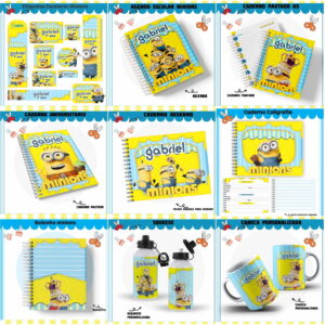Kit Escolar Minnios - Arquivo Digital 6 Kit Escolar Minnios - Arquivo Digital