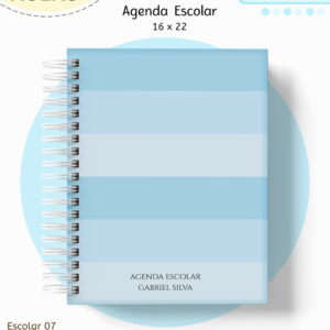 Kit Escolar Neutro Azul - Arquivo Digital