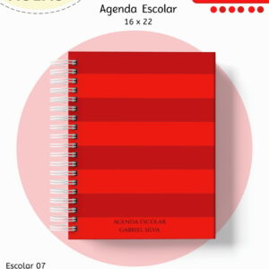 Kit Escolar Neutro Vermelho - Arquivo Digital