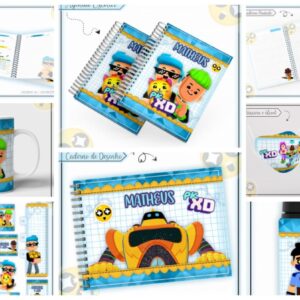 kit escolar pkxd menino arquivo digital papel e scrapbook