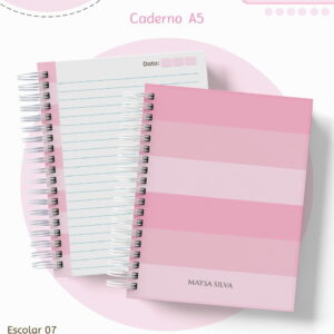 Kit Escolar Rosa Neutro - Arquivo Digital