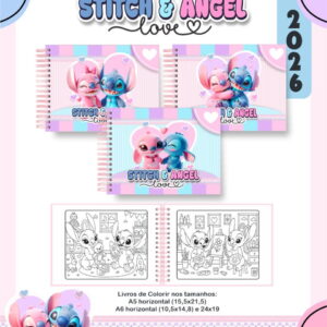 Kit Escolar Stitch e Angel - Arquivo Digital 26 Kit Escolar Stitch e Angel - Arquivo Digital