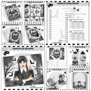 Kit Escolar Wandinha 10 Kit Escolar Wandinha