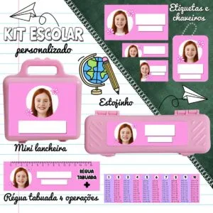 Kit Etiquetas Escolares Meninas e Meninos