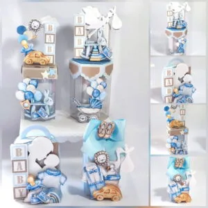 Kit Festa Chá de Bebê Menino Luxo - Studio e pdf 21 Kit Festa Chá de Bebê Menino Luxo - Studio e pdf